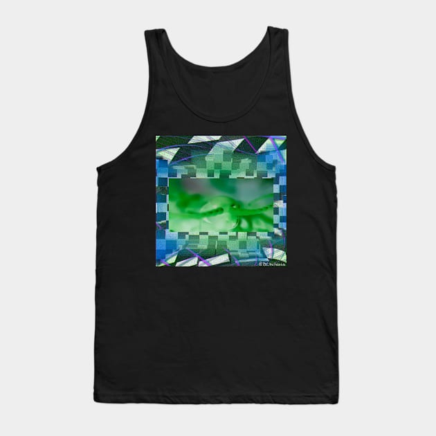 Centipede “Vaporwave” (Grainy Bright Green & Blue) Tank Top by IgorAndMore